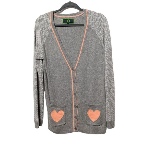 C. WONDER Pocket Hearts Long Cardigan M - Picture 1 of 6